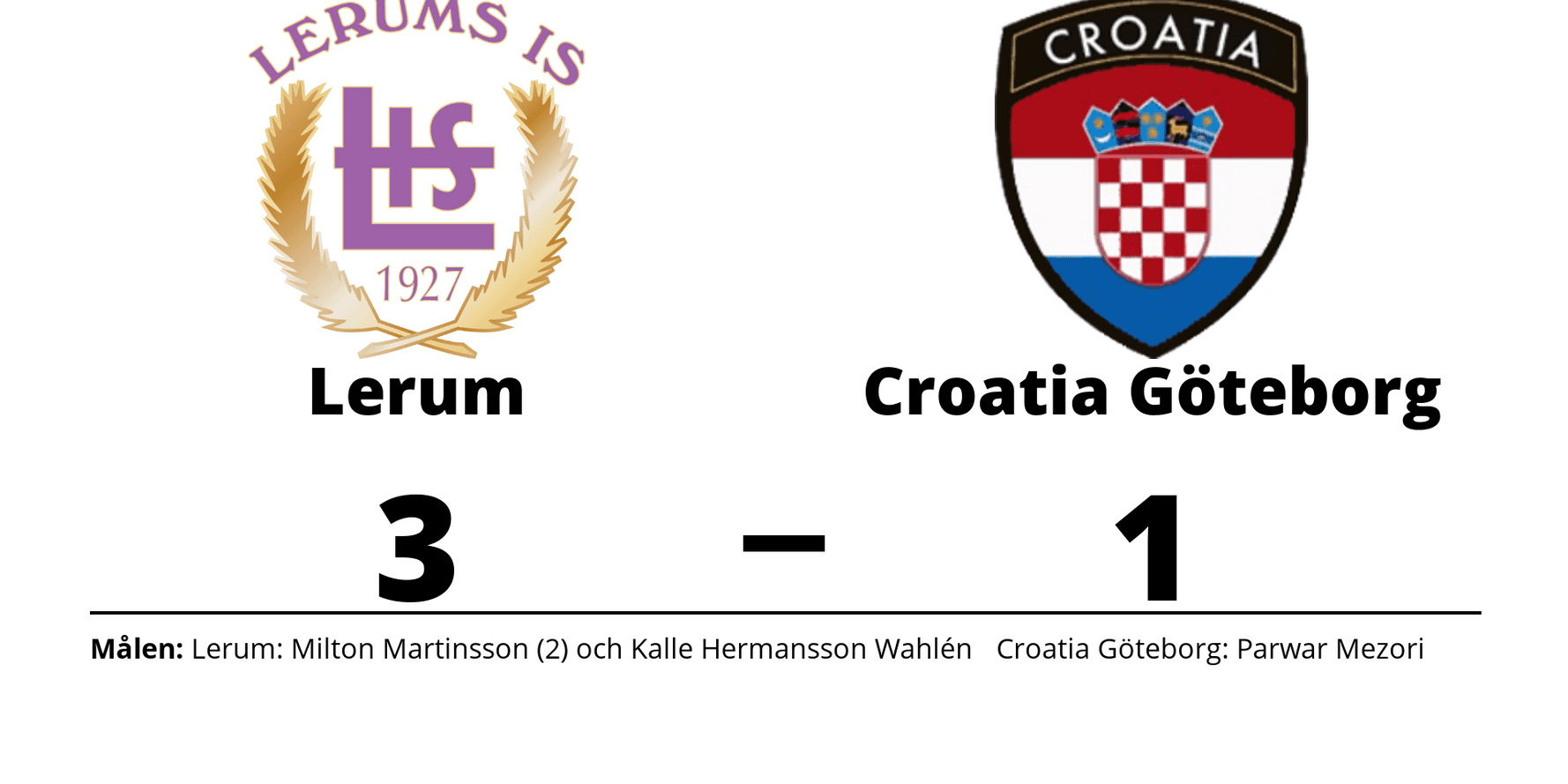 Lerums IS vann mot Croatia Göteborg