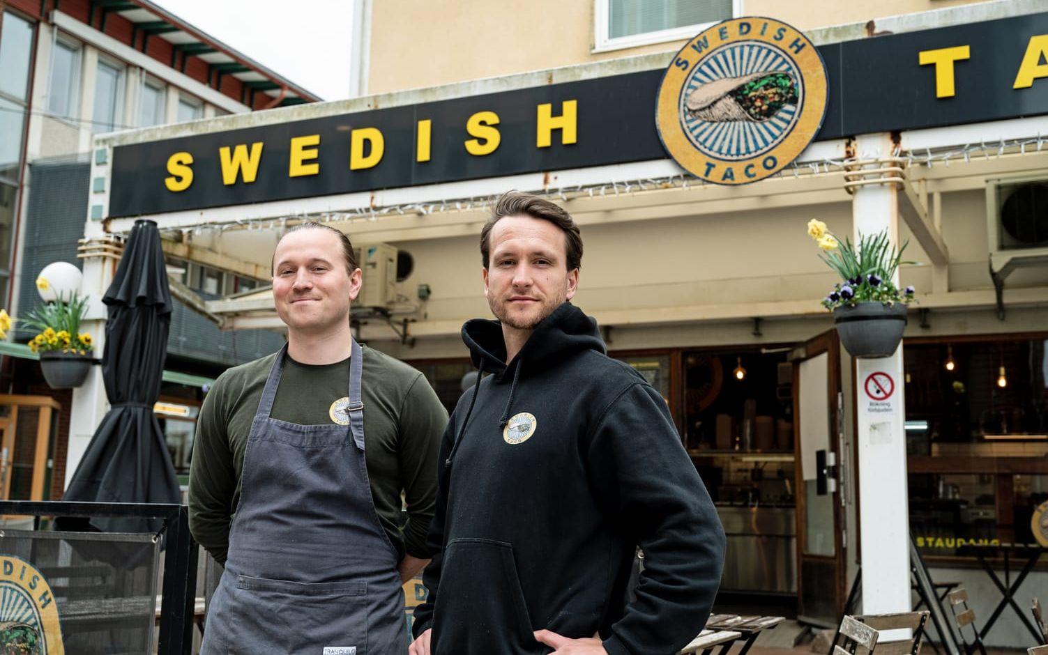 Sebastian Samuelsson, 29, och Johan Myers, 30, grundade Swedish taco i Lerum och driver det än i dag tillsammans.